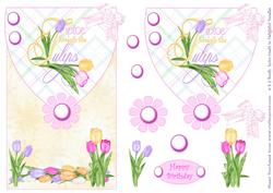 Tiptoe Through the Tulips Envelope Card Front