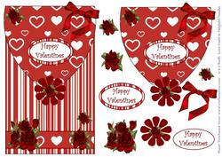 Red Roses Valentine Envelope Card Front