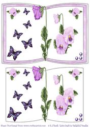 Butterflies and Pansy Mini Book