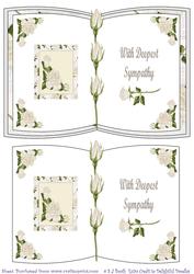 White Roses Sympathy Mini Book