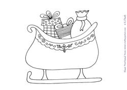 Sleigh Digital Stamp