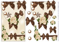 Ivory Roses Envelope Card Front