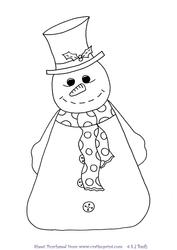 Snowman Digital Stamp