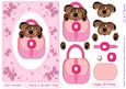 Puppy Patch in a Handbag Card Front
