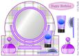 Mirror Shaped Card Front with Accessories, Purple