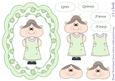Nanny/gran Shaped Card Front - Green