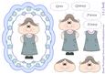 Nanny/gran Shaped Card Front - Blue