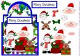 Elf, Reindeer, Snowman Shaped Front - Blue