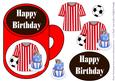 Birthday Football Mug - Red