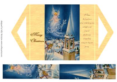 A Christmas Cheer with Verse Triangle Front Fold Card