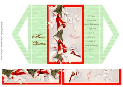 Ristmas Bells with Verse Triangle Gatefold Card