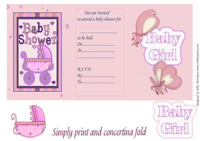 Baby Girl Baby Shower Invitation