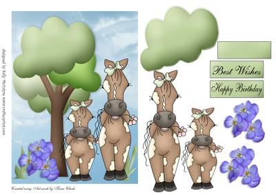 Horses in the Country Step by Step