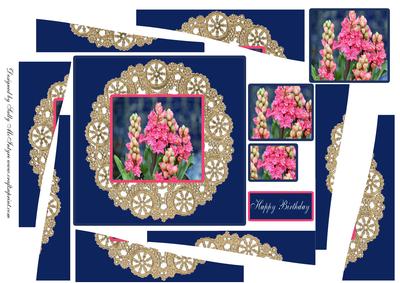 Spiral Edge Stacker Lunar Blue Happy Birthday