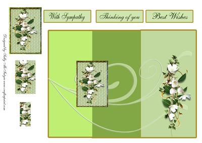 Quick Foldback Card with Sympathy Thinking of You Best Wishe