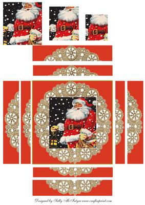 Santa in the Starlight Edge Stacker Pyramid