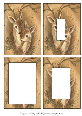 Deer Christmas Tunnell Card