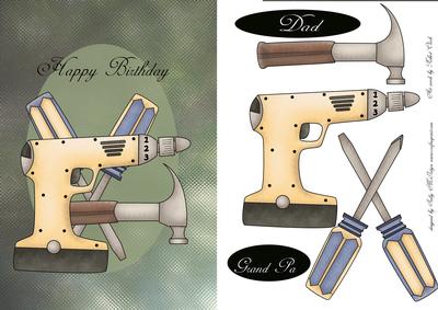 A Man and His Tools Happy Birthday Dad and Grandpa