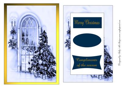 Compliments of the Season Merry Christmas Tunnell Card