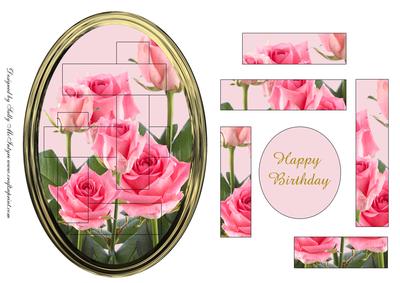 Intertwined Pyramid Sweet Pink Roses