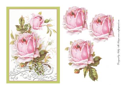 Pink Rose Vintage for Multiple Uses