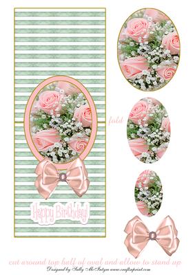 Vertical Foldback Happy Birthday for a Lady