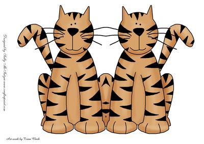 Tiger Shaped Card