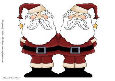 Santa Shaped Card