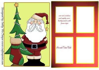 Window Card Santa Scene