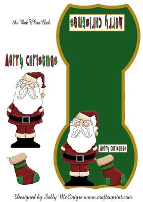 Rocker Card Christmas Santa Step by Step