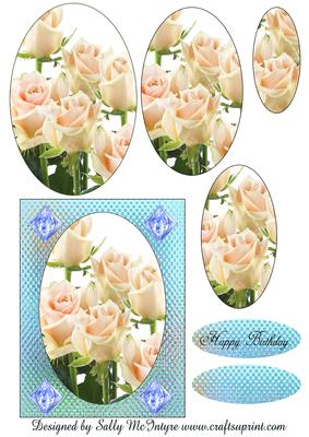 Pink Roses Happy Birthday.