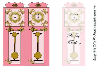 Ladies Clock Card with Insert with Our Best Wishes Happy Bir