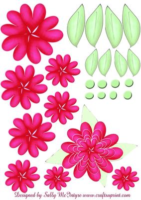 Create Your Own Flower Hot Pink