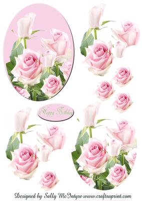 All About Pink Roses Happy Birthday