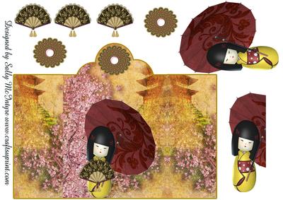 Japenese Scene Fold Back with Step by Step