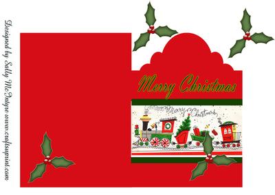 Santas Train Quick Card Merry Christmas