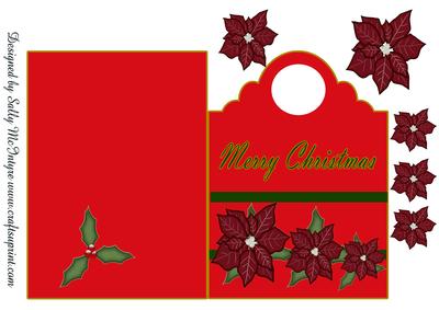 Poinsetia Quick Card Merry Christmas