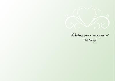 Wishing You a Very Special Birthday Insert Green