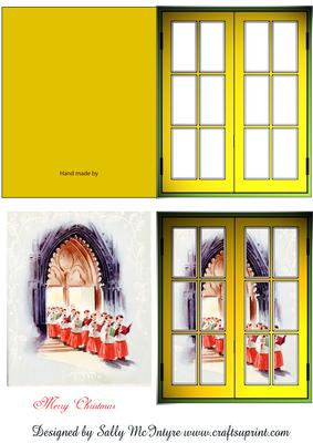 In My Gold Window in the Choir Merry Christmas Hand Made By
