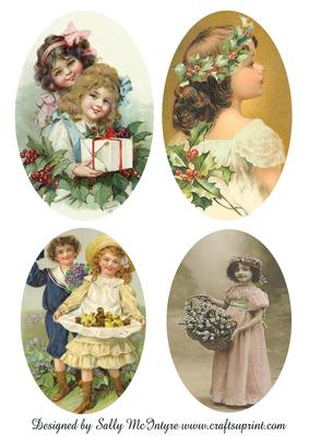 Vintage Girls- Oval