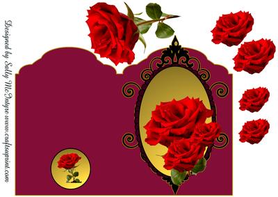 Red Roses in Rich Burgundy