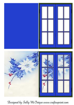 Through My Window Blue Poinsettia