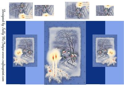 Blue Christmas Double Fold Back