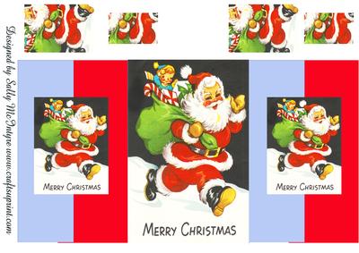 Santa is in Full Swing Double Fold Back
