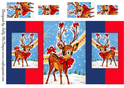 Such a Cheeky Reindeer Double Fold Back.