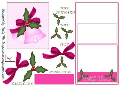 Easel Card Pink Christmas