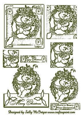 Digital Stamp Wishing You a Beary Nice Christmas