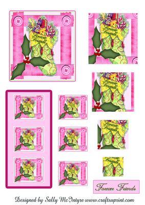 Forever Friends at Christmas 2 Card Sheet