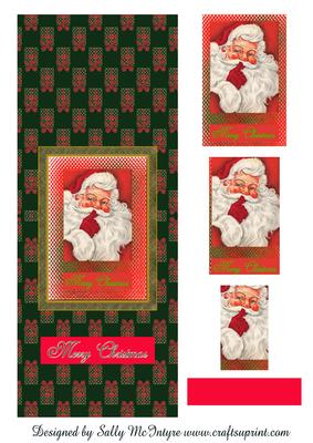 Vertical Fold Back Sssshhhh Santa Pyramid