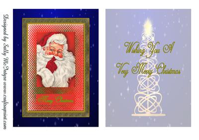 Quick Card Santa with Insert for Card Merry Christmas